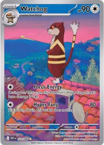 Watchog - 153/086 (153/086), White Flare — Pokémon card price