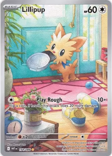 Lillipup - 154/086 (154/086), White Flare — Pokémon card price