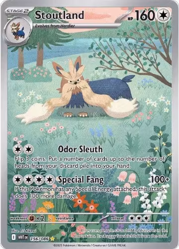 Stoutland - 156/086 (156/086), White Flare — Pokémon card price