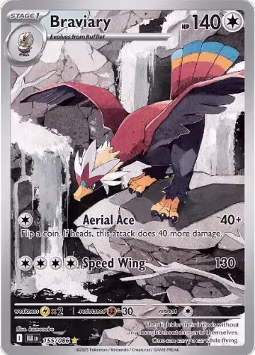 Braviary - 155/086 (155/086), Black Bolt — Pokémon card price