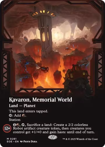 Kavaron, Memorial World (Borderless) (281), Edge of Eternities — Magic card price