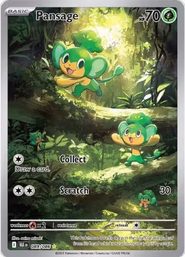 Pansage - 089/086 (089/086), Black Bolt — Pokémon card price