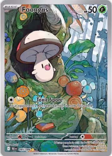Foongus - 095/086 (095/086), Black Bolt — Pokémon card price