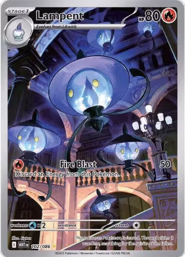 Lampent - 102/086 (102/086), White Flare — Pokémon card price