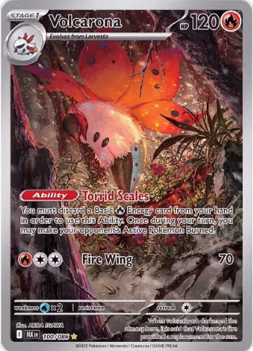 Volcarona - 100/086 (100/086), Black Bolt — Pokémon card price