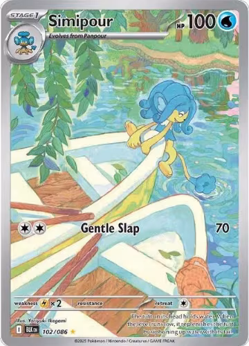 Simipour - 102/086 (102/086), Black Bolt — Pokémon card price