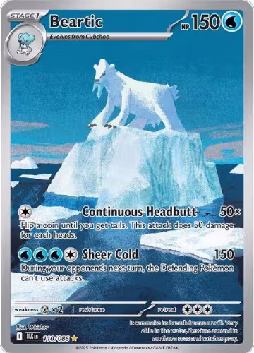 Beartic - 110/086 (110/086), Black Bolt — Pokémon card price