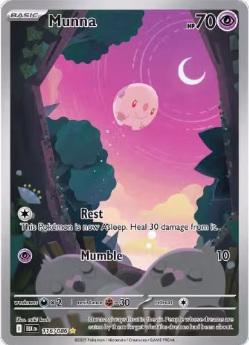 Munna - 116/086 (116/086), Black Bolt — Pokémon card price