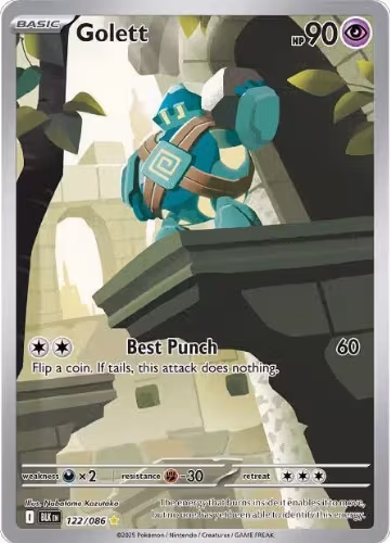 Golett - 122/086 (122/086), Black Bolt — Pokémon card price