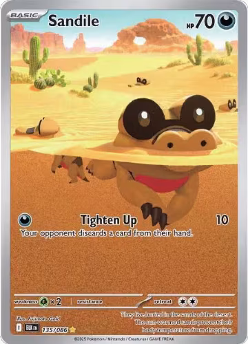 Sandile - 135/086 (135/086), Black Bolt — Pokémon card price