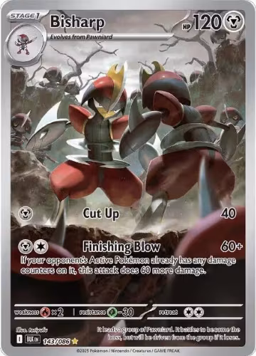 Bisharp - 143/086 (143/086), Black Bolt — Pokémon card price