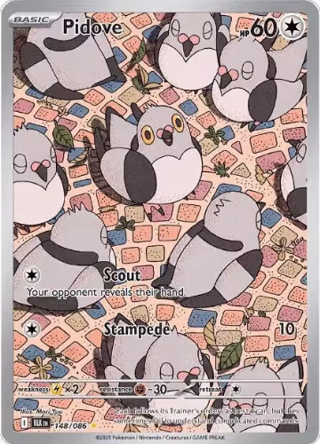 Pidove - 148/086 (148/086), Black Bolt — Pokémon card price