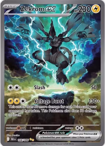 Zekrom ex - 166/086 (166/086), Black Bolt — Pokémon card price