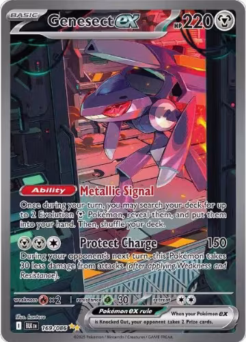 Genesect ex - 169/086 (169/086), Black Bolt — Pokémon card price