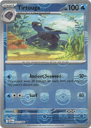 Tirtouga (Master Ball Pattern) (022/086), Black Bolt — Pokémon card price