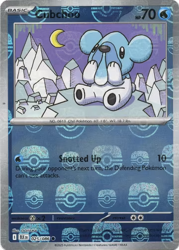 Cubchoo (Master Ball Pattern) (025/086), Black Bolt — Pokémon card price