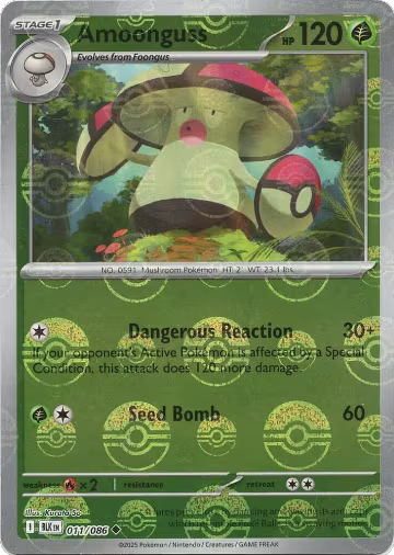 Amoonguss (Poke Ball Pattern) (011/086), Black Bolt — Pokémon card price