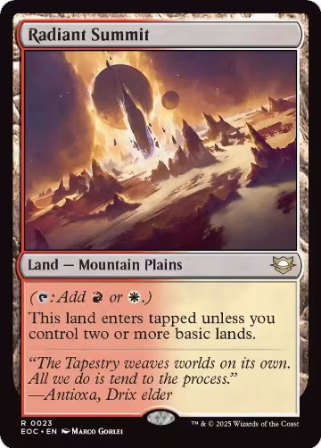 Radiant Summit (23), Commander: Edge of Eternities — Magic card price