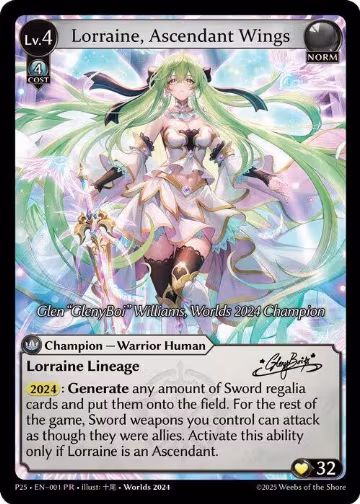 Lorraine, Ascendant Wings (003), Supporter Pack 3 — Grand Archive card price