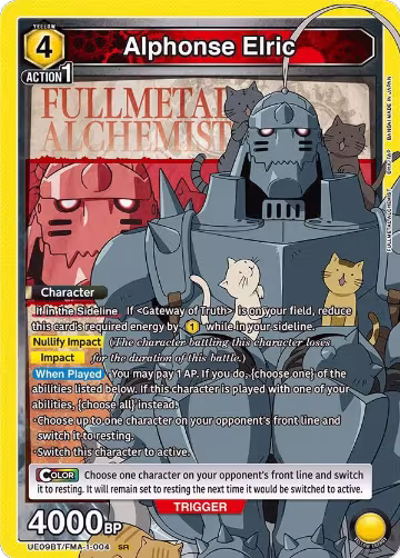 Alphonse Elric (004) (UE09BT/FMA-1-004), FULLMETAL ALCHEMIST — Union Arena card price