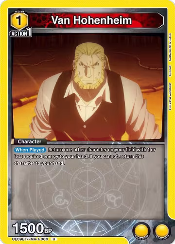 Van Hohenheim (UE09BT/FMA-1-006), FULLMETAL ALCHEMIST — Union Arena card price