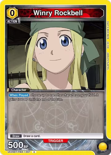 Winry Rockbell (007) (UE09BT/FMA-1-007), FULLMETAL ALCHEMIST — Union Arena card price