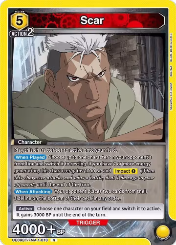 Scar (UE09BT/FMA-1-013), FULLMETAL ALCHEMIST — Union Arena card price
