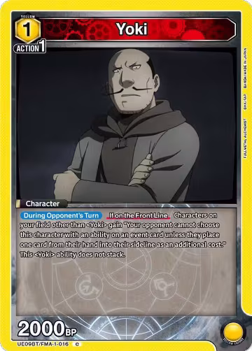 Yoki (UE09BT/FMA-1-016), FULLMETAL ALCHEMIST — Union Arena card price