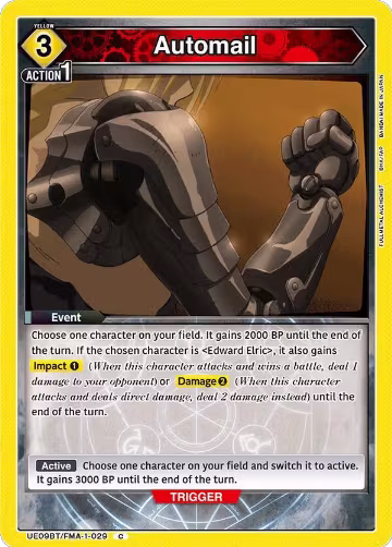 Automail (UE09BT/FMA-1-029), FULLMETAL ALCHEMIST — Union Arena card price