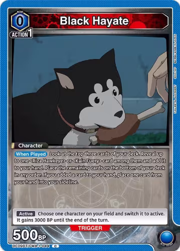 Black Hayate (UE09BT/FMA-1-044), FULLMETAL ALCHEMIST — Union Arena card price