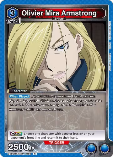 Olivier Mira Armstrong (059) (UE09BT/FMA-1-059), FULLMETAL ALCHEMIST — Union Arena card price