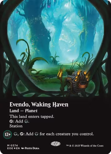 Evendo, Waking Haven (Borderless) (Galaxy Foil) (374), Edge of Eternities — Magic card price