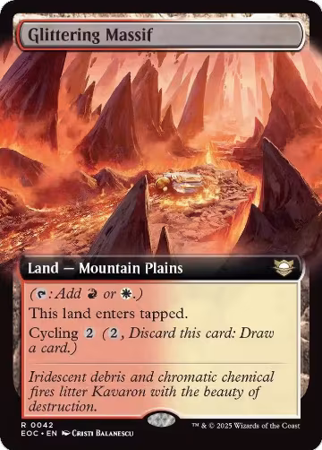 Glittering Massif (Extended Art) (42), Commander: Edge of Eternities — Magic card price