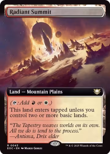 Radiant Summit (Extended Art) (43), Commander: Edge of Eternities — Magic card price