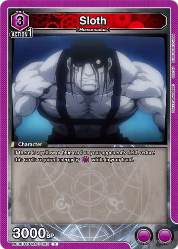 Sloth (UE09BT/FMA-1-083), FULLMETAL ALCHEMIST — Union Arena card price