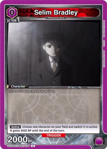 Selim Bradley (UE09BT/FMA-1-084), FULLMETAL ALCHEMIST — Union Arena card price