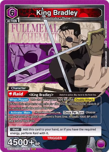 King Bradley (093) (UE09BT/FMA-1-093), FULLMETAL ALCHEMIST — Union Arena card price