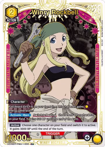 Winry Rockbell (008) (R*) (UE09BT/FMA-1-008), FULLMETAL ALCHEMIST — Union Arena card price