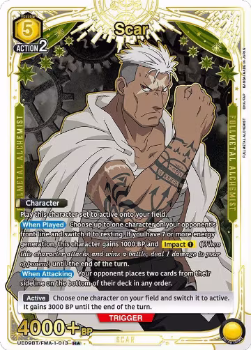 Scar (R*) (UE09BT/FMA-1-013), FULLMETAL ALCHEMIST — Union Arena card price