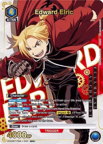 Edward Elric (040) (SR*) (UE09BT/FMA-1-040), FULLMETAL ALCHEMIST — Union Arena card price