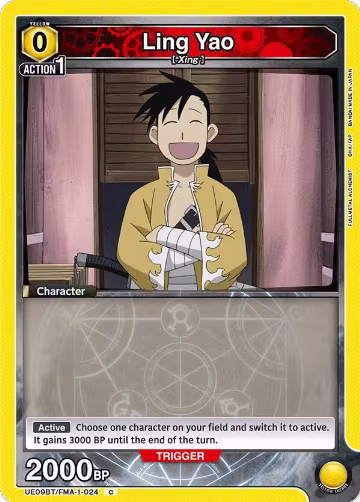 Ling Yao (024) (Box Topper Foil) (UE09BT/FMA-1-024), FULLMETAL ALCHEMIST — Union Arena card price