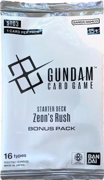 Starter Deck: Zeon's Rush Bonus Pack, Starter Deck 03: Zeon's Rush — Gundam sealed product price