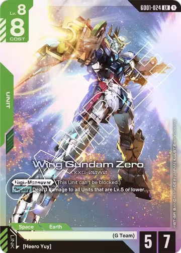 Wing Gundam Zero (GD01-024), Newtype Rising — Gundam card price