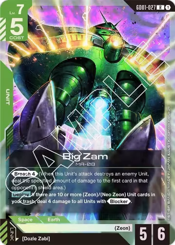 Big Zam (GD01-027), Newtype Rising — Gundam card price
