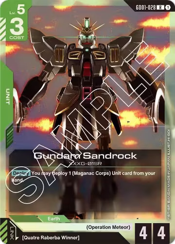 Gundam Sandrock (GD01-028), Newtype Rising — Gundam card price