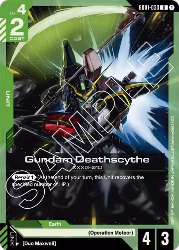 Gundam Deathscythe (GD01-033) (GD01-033), Newtype Rising — Gundam card price