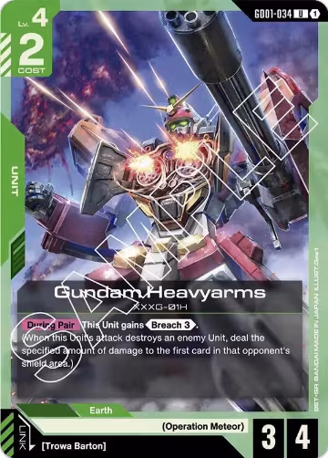 Gundam Heavyarms (GD01-034), Newtype Rising — Gundam card price