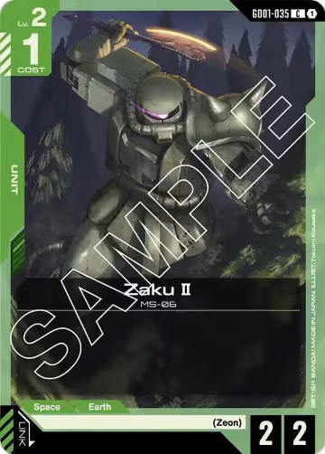 Zaku II (GD01-035), Newtype Rising — Gundam card price