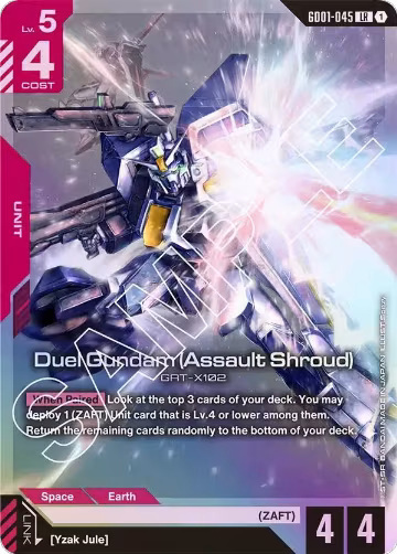Duel Gundam (Assault Shroud) (GD01-045), Newtype Rising — Gundam card price