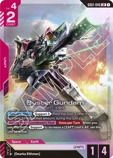 Buster Gundam (GD01-046), Newtype Rising — Gundam card price